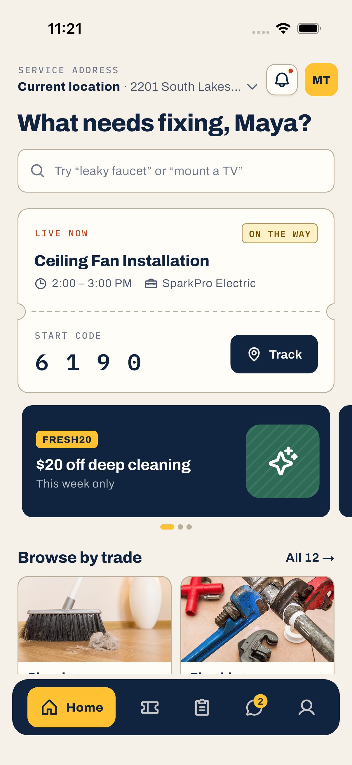 Handypro on a phone