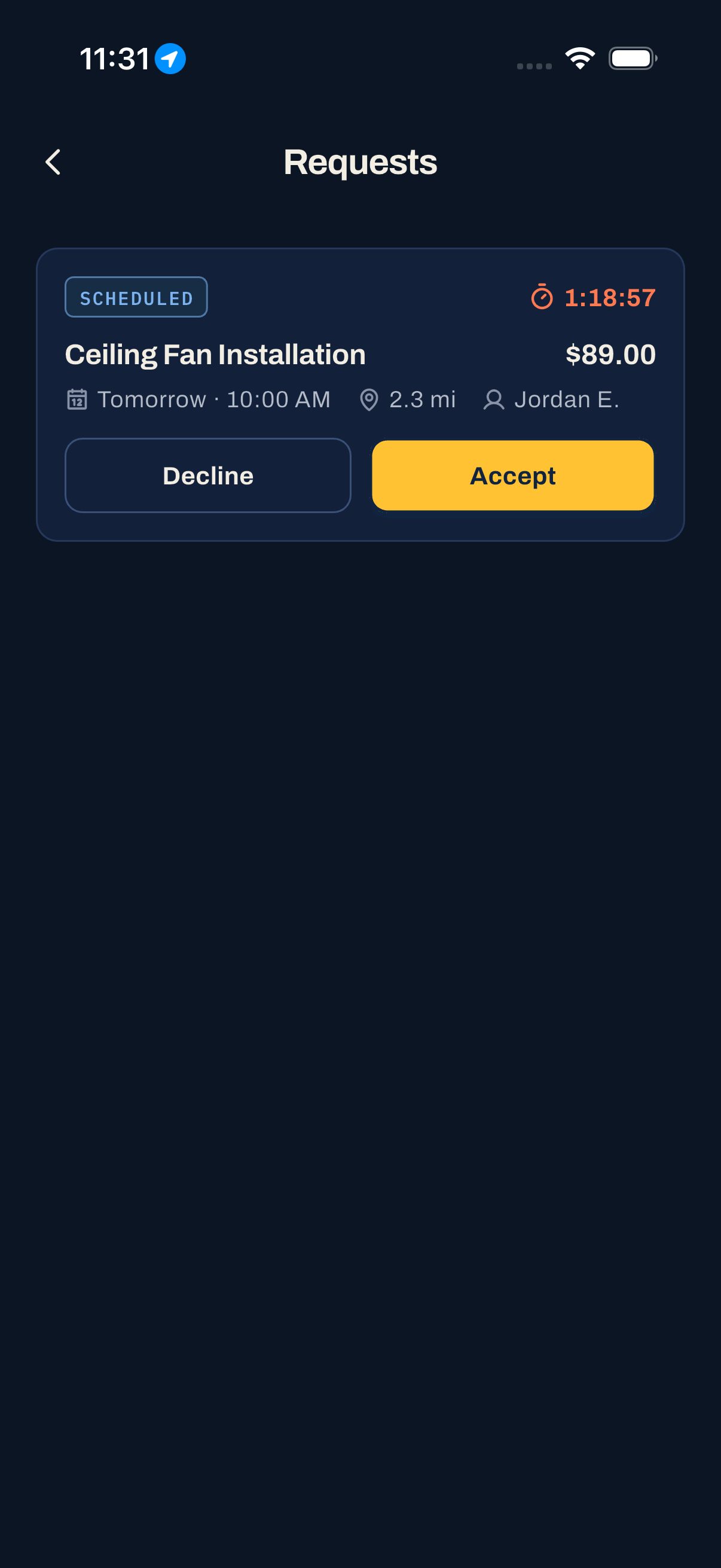 Handypro on a phone
